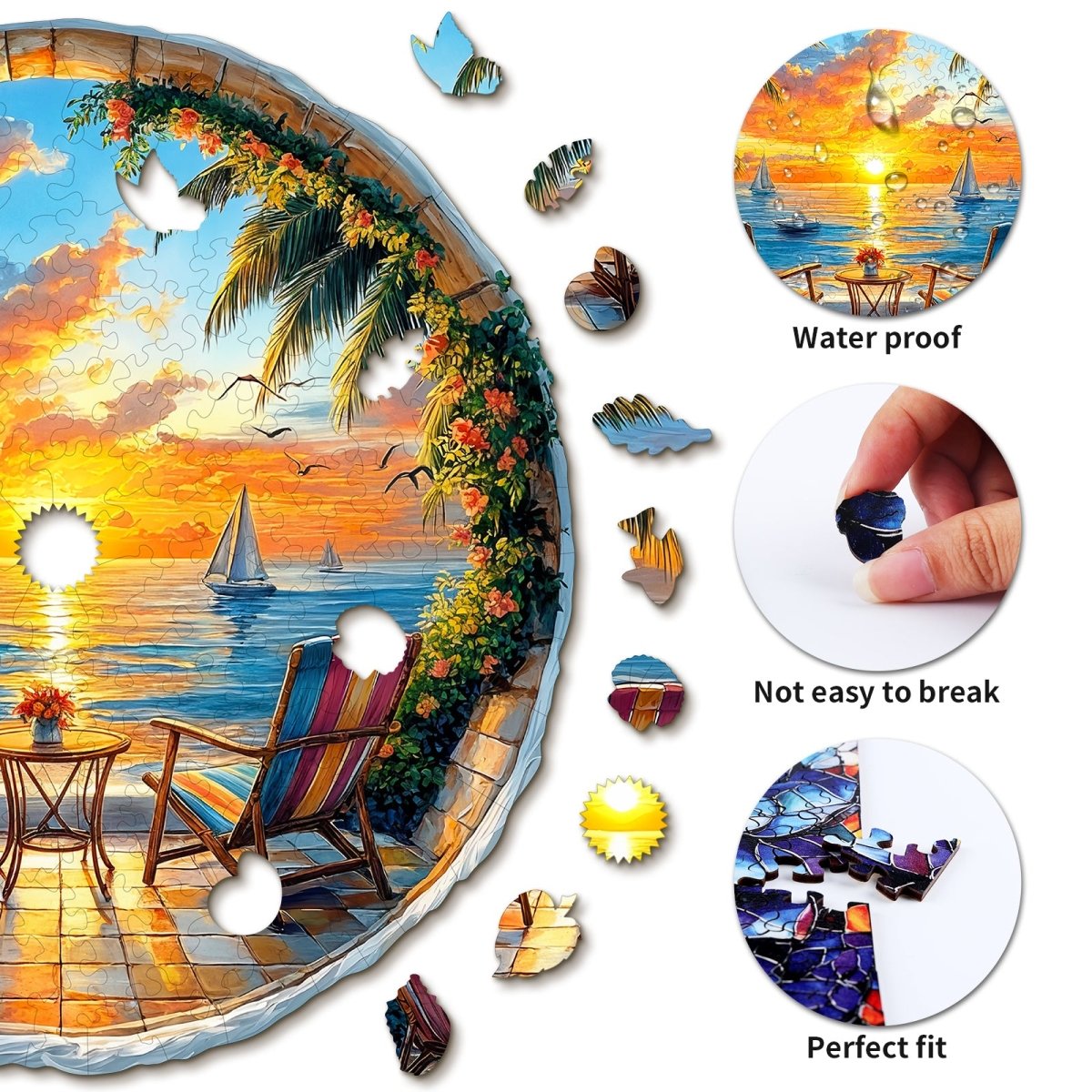 kaayee-ocean-sunset-holzpuzzle-rund-medium-ozean image 2