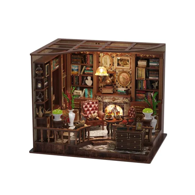 kaayee-miniature-house-left-bank-study-room-miniaturhaus-holz image 1