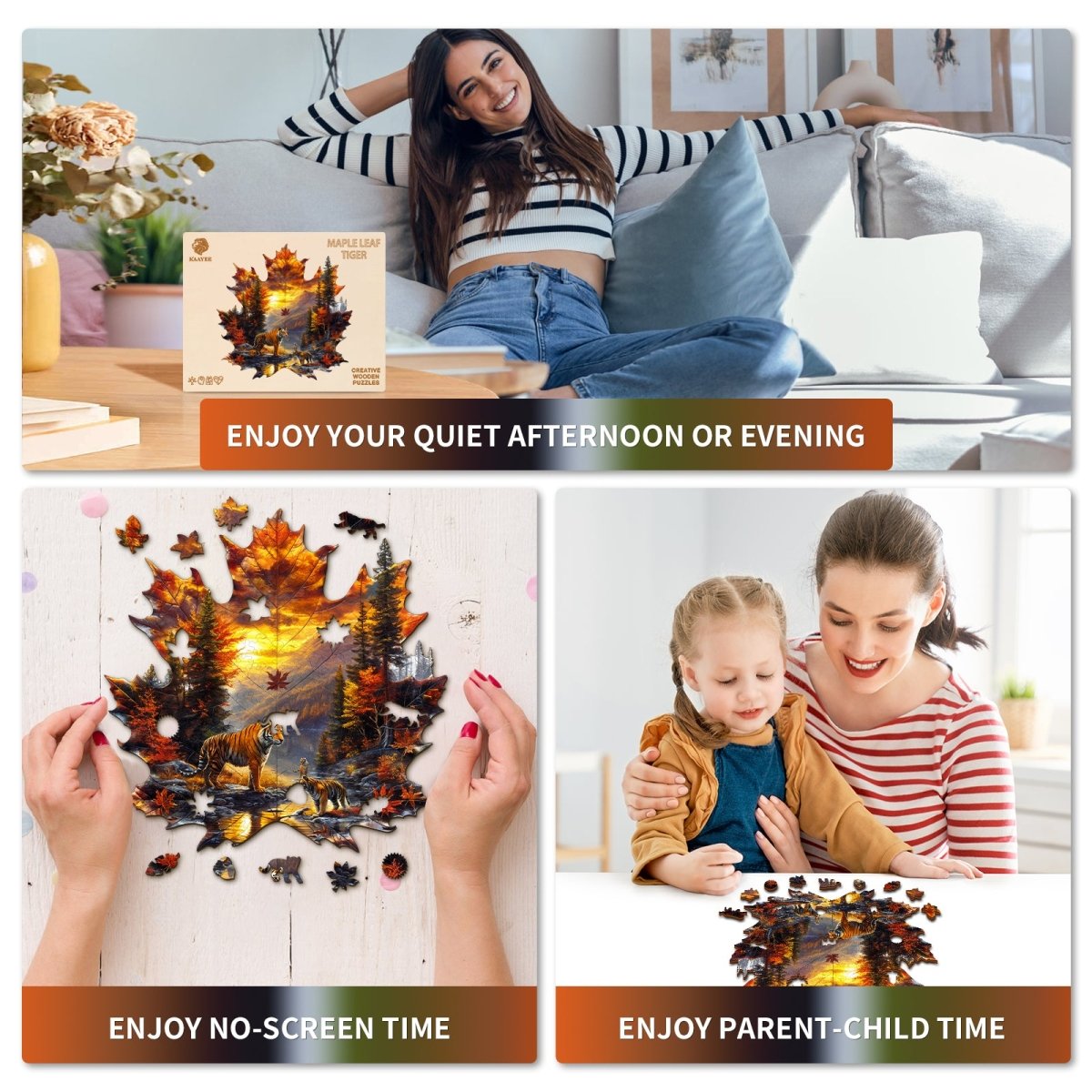 kaayee-wooden-puzzle-maple-leaf-tiger-holzpuzzle-m-herbst image 6