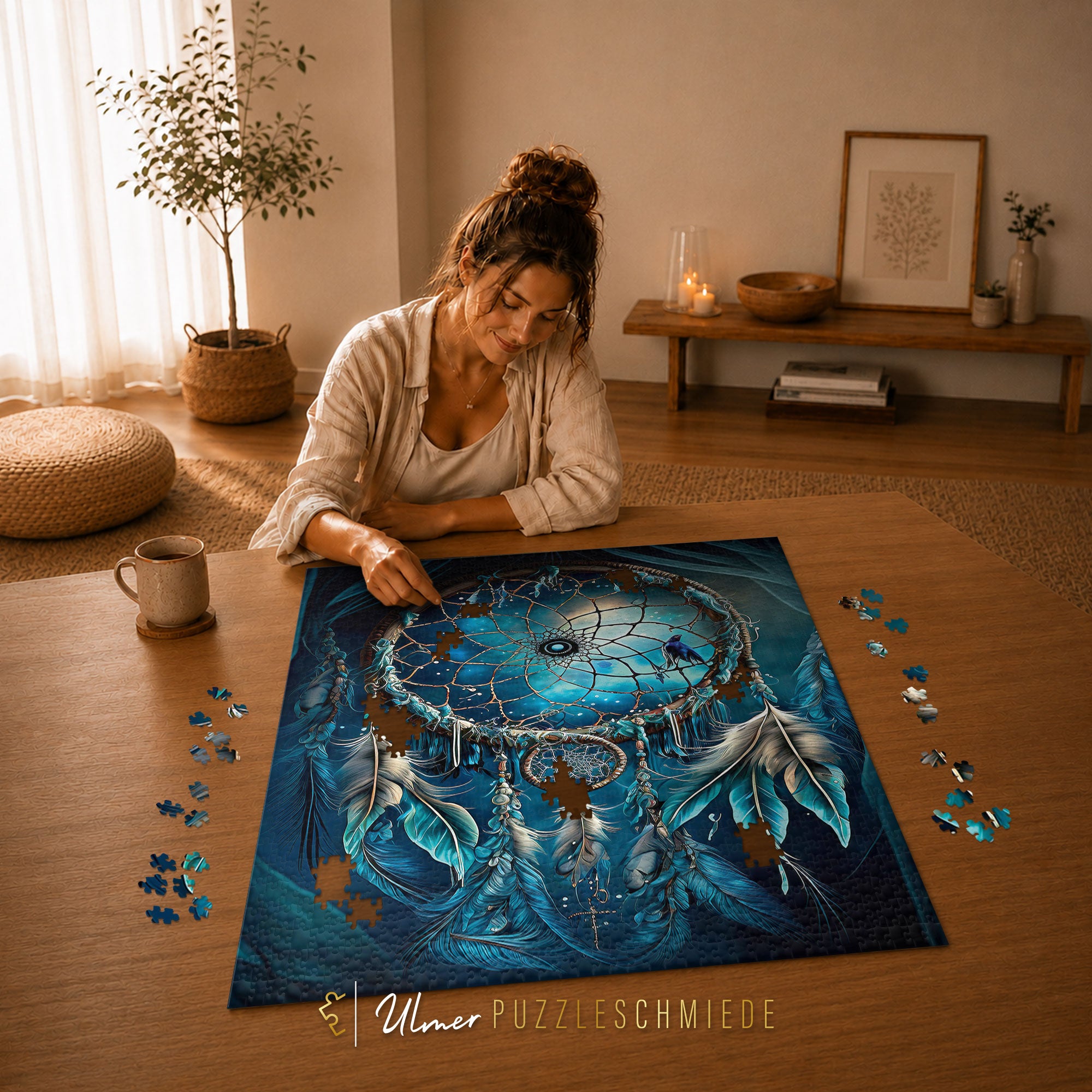 ulmer-puzzleschmiede-indian-dreamcatcher-puzzle-2000-traumf-nger image 2