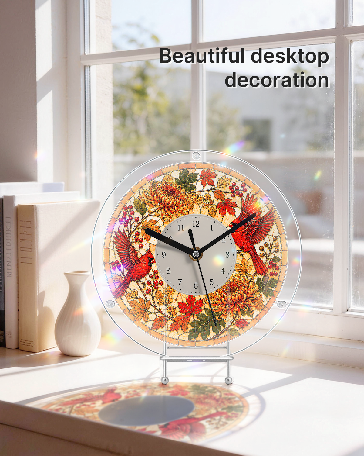 kaayee-clock-kit-autumn-melody-cardinal-acryl-puzzle-uhr-regular image 5