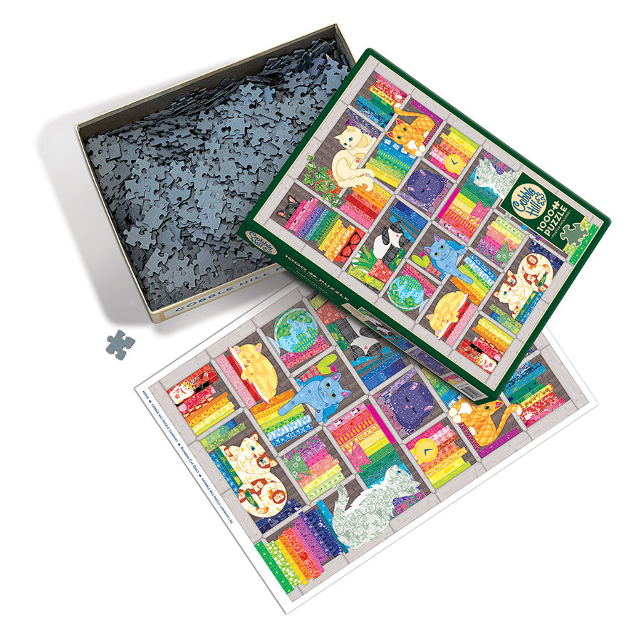 cobble-hill-rainbow-cat-quilt-puzzle-1000-teile-katzen-bunt image 3