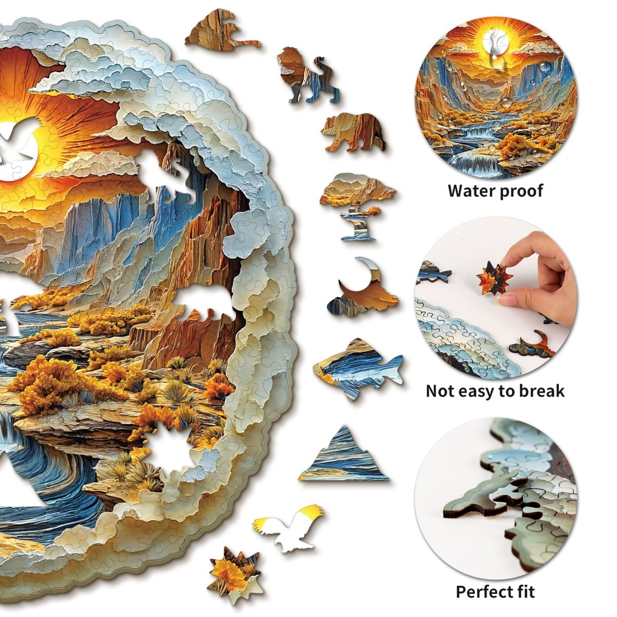 kaayee-rivers-and-mountains-holzpuzzle-mittel-canyon-sunset image 2