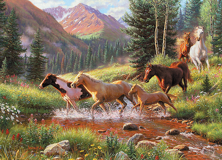 cobble-hill-mountain-thunder-1000-teile-puzzle-pferde image 2