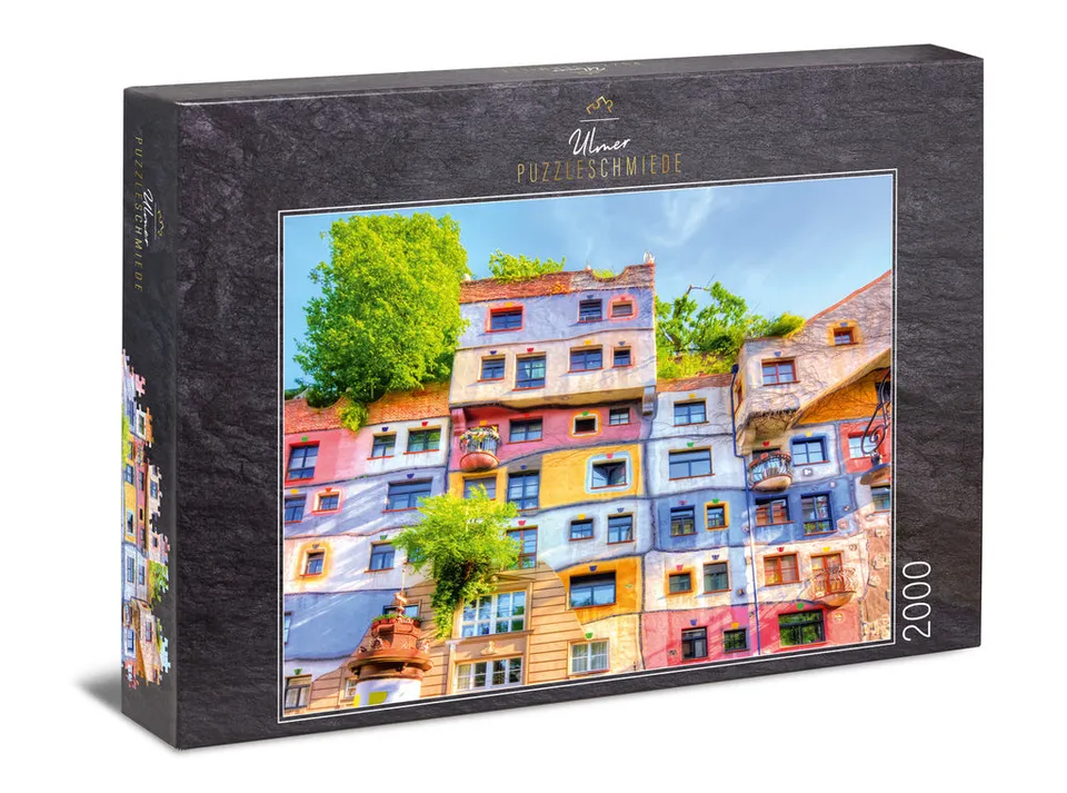 ulmer-puzzleschmiede-puzzle-2000-teile-hundertwasser-house-wien image 1