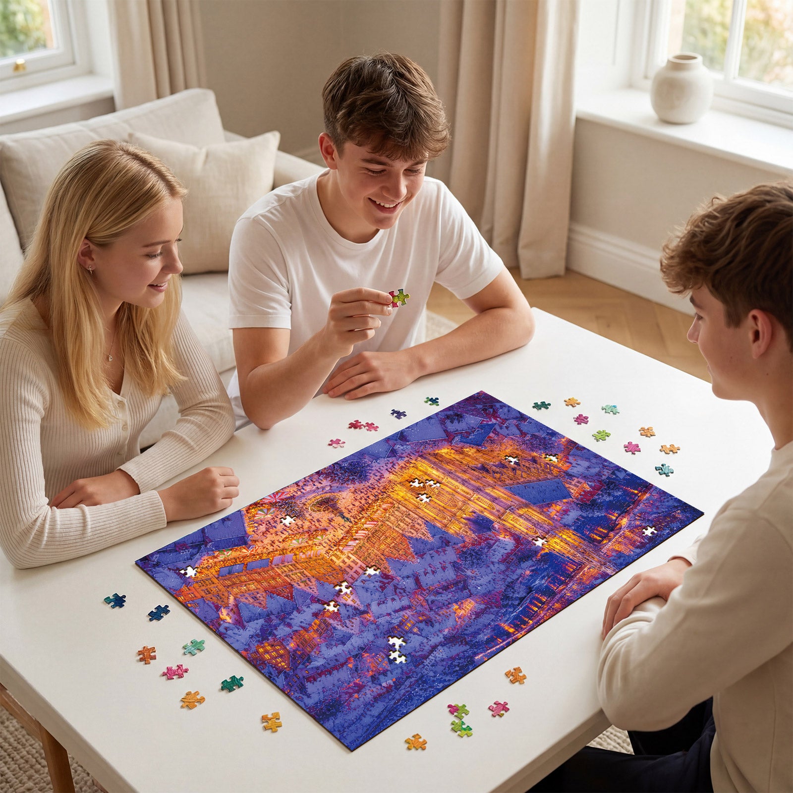 kaayee-cardboard-puzzle-old-town-stars-1000-teile-eco image 4