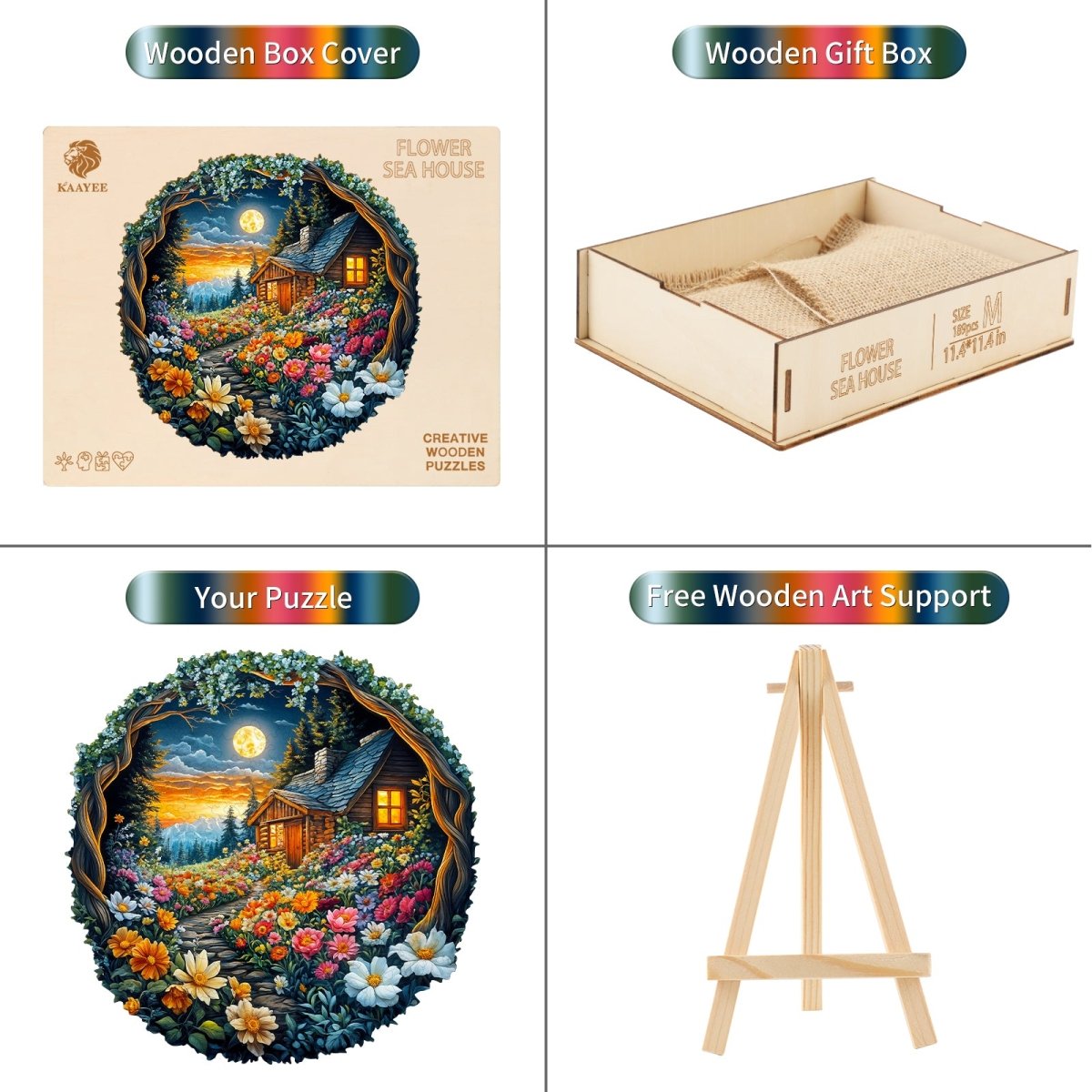 kaayee-wooden-puzzle-flower-sea-house-holzpuzzle-medium-rund image 3