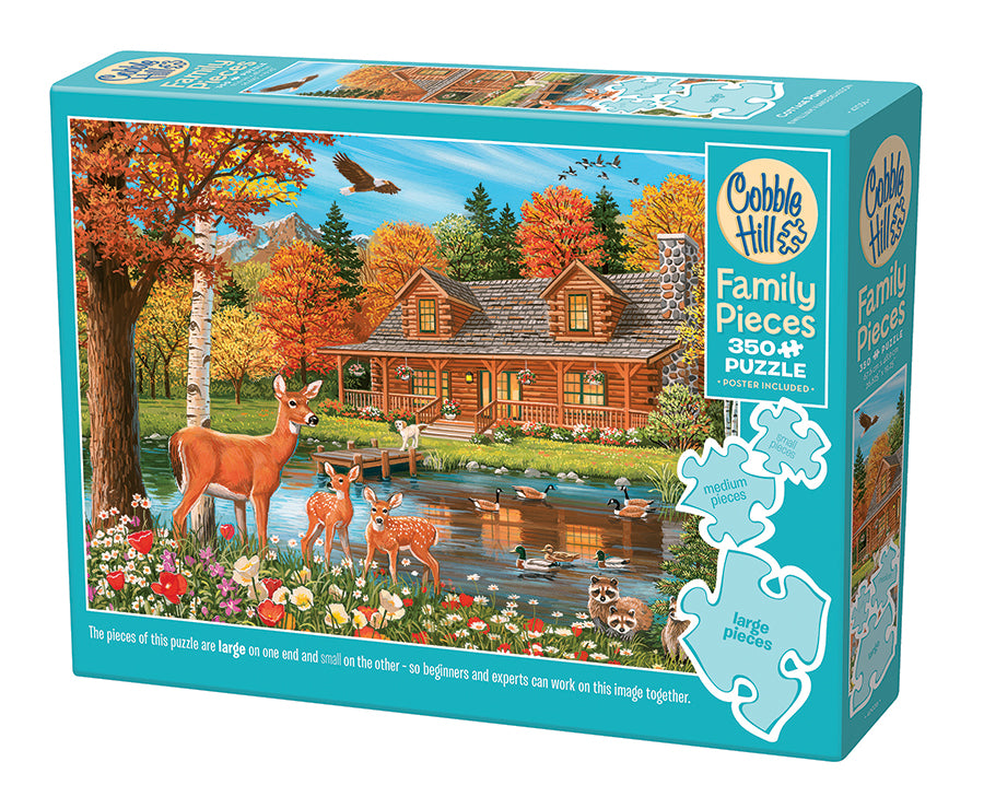 cobble-hill-cottage-pond-family-pieces-350-puzzle-herbst image 1