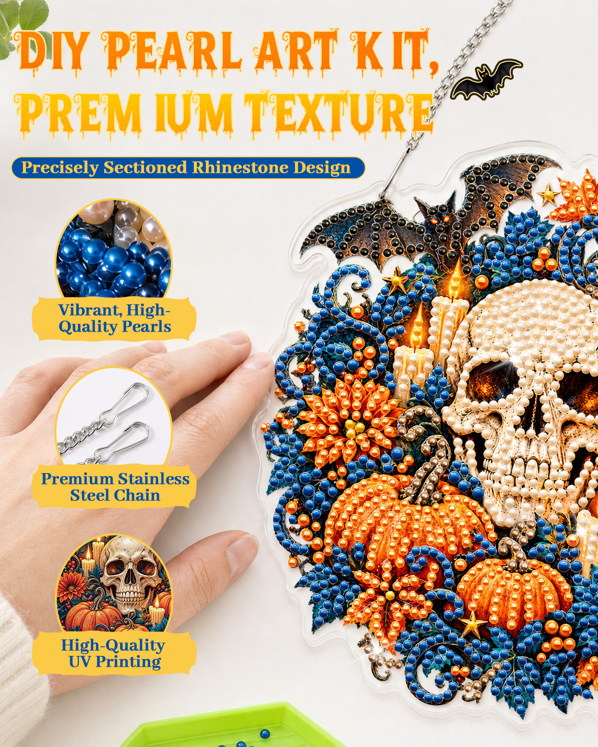 kaayee-suncatcher-halloween-skull-pumpkin-suncatcher-bastelset-20-cm image 4