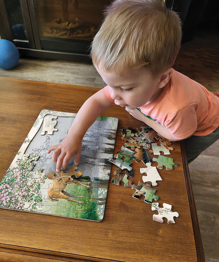 cobble-hill-tray-puzzle-watering-hole-35-teile-pferde image 2