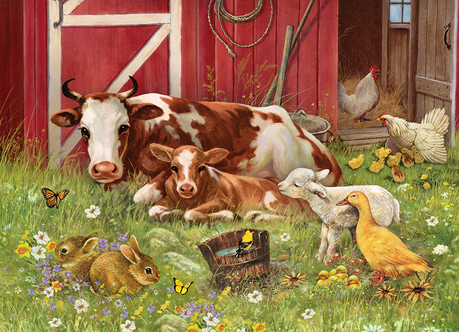 cobble-hill-family-pieces-350-barnyard-babies-puzzle-350-teile-farm image 2
