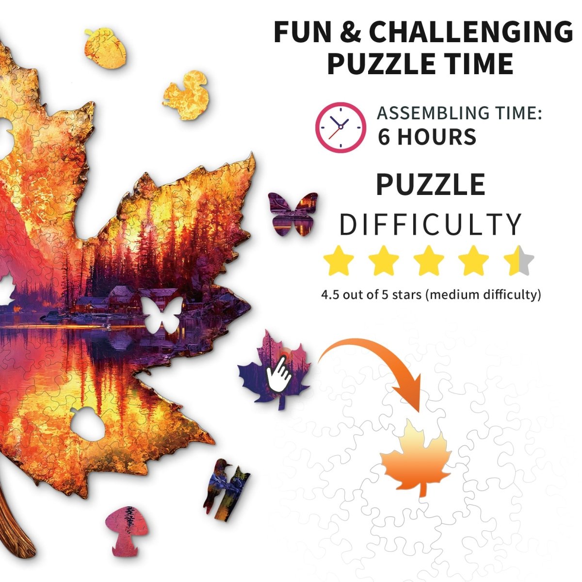 kaayee-wooden-puzzle-autumn-forest-holzpuzzle-medium-blatt image 5