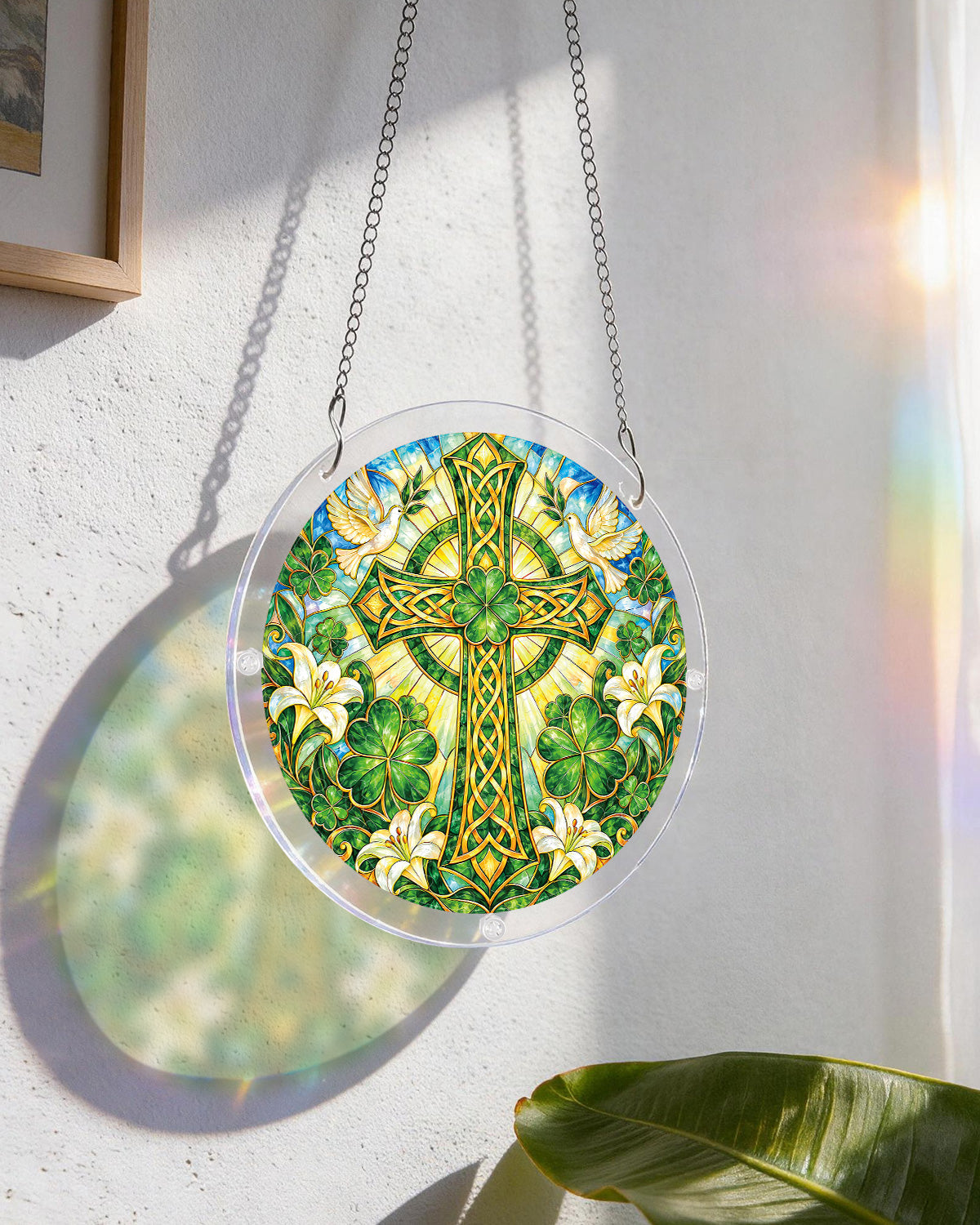 kaayee-suncatcher-puzzle-emerald-cross-fensterbild-medium image 8