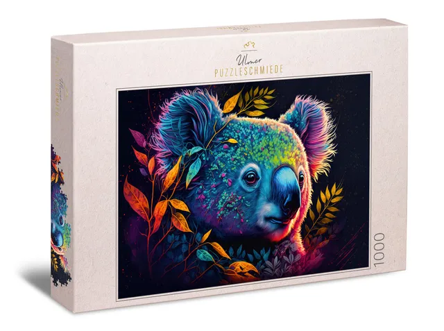 ulmer-puzzleschmiede-puzzle-1000-teile-jewel-koala-bunt-fantasy image 1