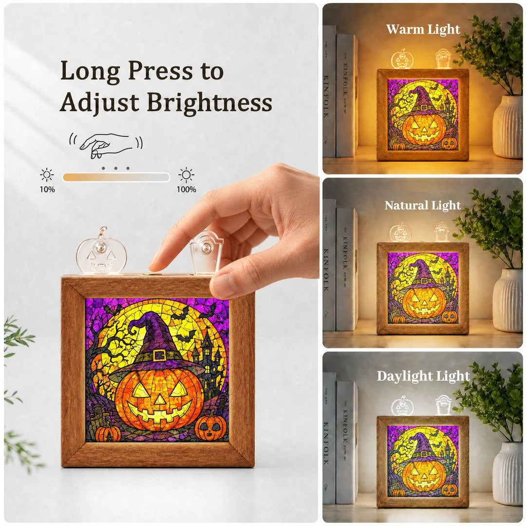 kaayee-pumpkin-lantern-night-puzzle-nachtlicht-holzrahmen image 3