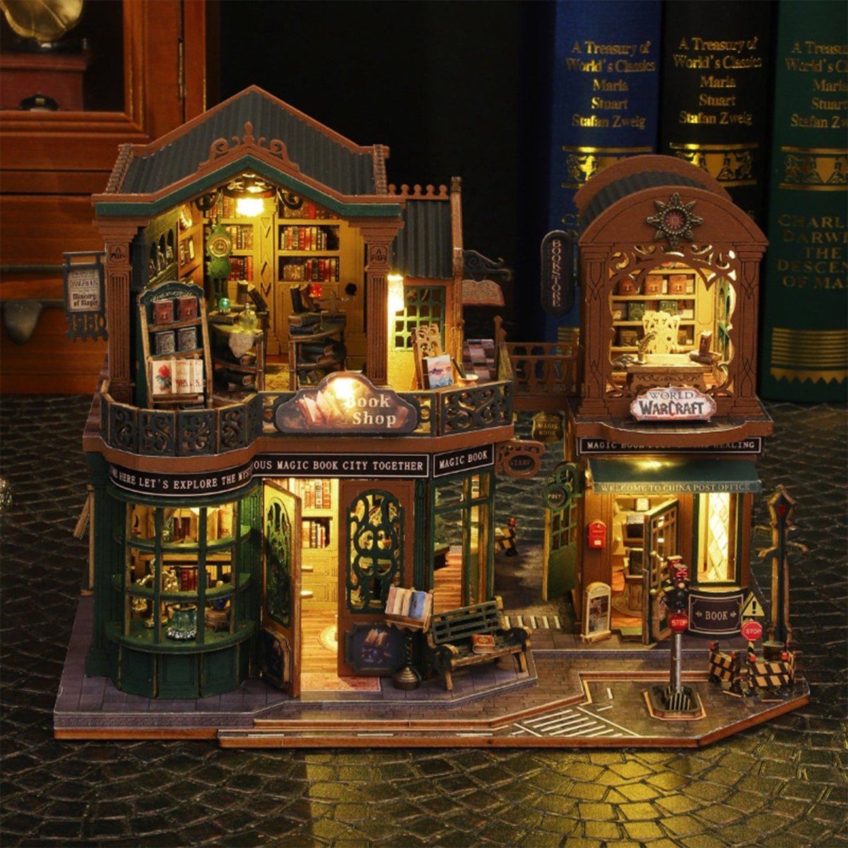 kaayee-twilight-book-city-miniaturhaus-diy-buchladen-mit-licht image 4