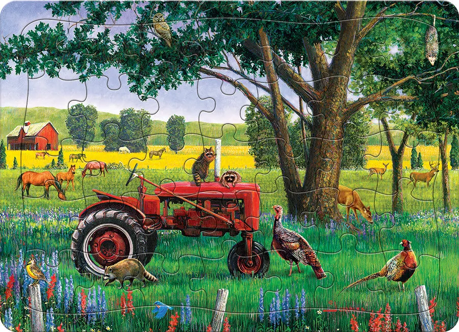 cobble-hill-red-tractor-35-teile-rahmenpuzzle-traktor image 1