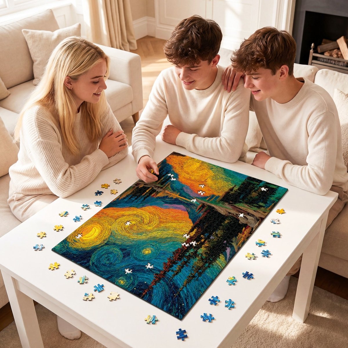 kaayee-cardboard-puzzle-starry-forest-1000-teile-standard image 4