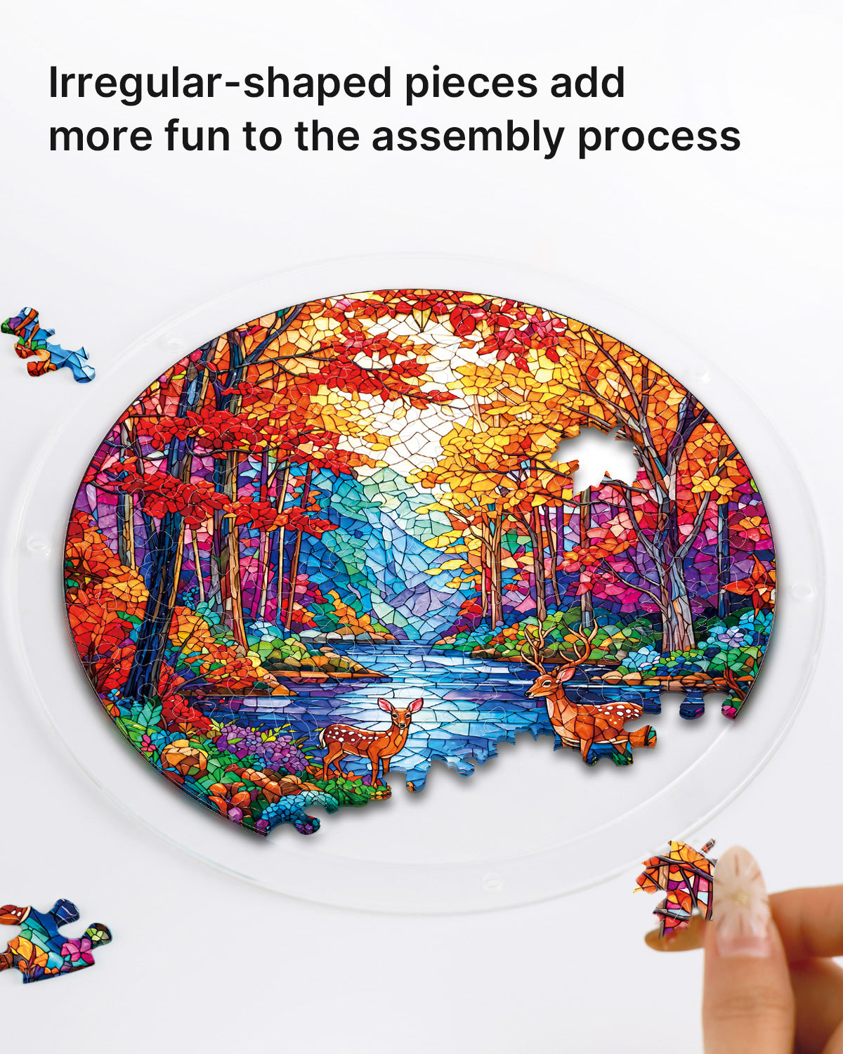 kaayee-suncatcher-puzzle-deer-in-the-forest-acryl-hirsch image 2