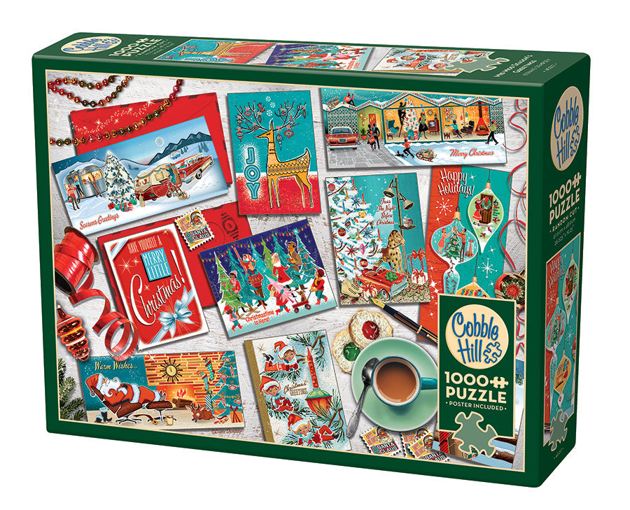 cobble-hill-1000-piece-mid-mod-season-s-greetings-retro image 1