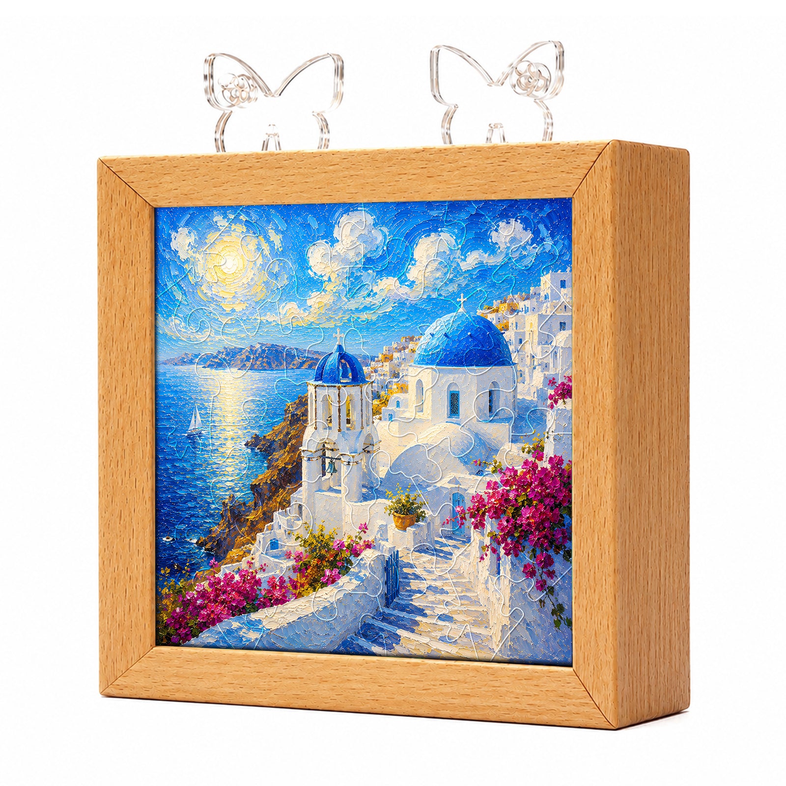 kaayee-night-light-santorini-sunlight-nachtlicht-holzrahmen image 1