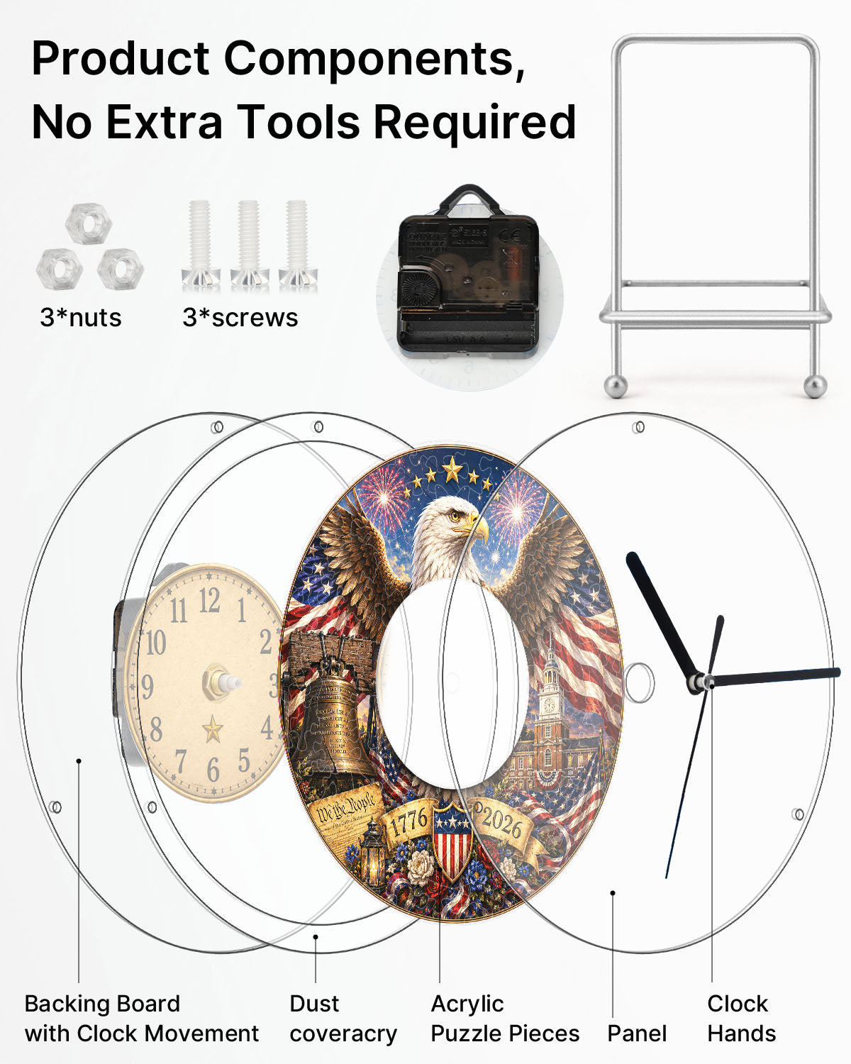 kaayee-ode-to-the-free-eagle-puzzle-uhr-regular-acryl image 3