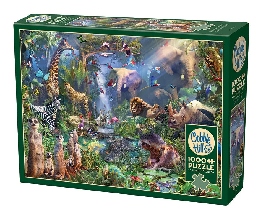 cobble-hill-1000-piece-into-the-jungle-puzzle-1000-teile-tiere image 1
