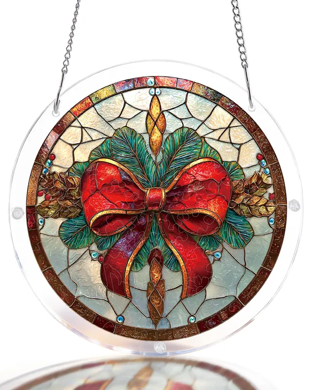 kaayee-suncatcher-puzzle-christmas-bow-fensterbild-small-18-8-cm image 1