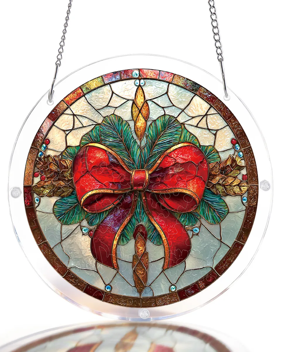 kaayee-suncatcher-puzzle-christmas-bow-fensterbild-small-18-8-cm image 1