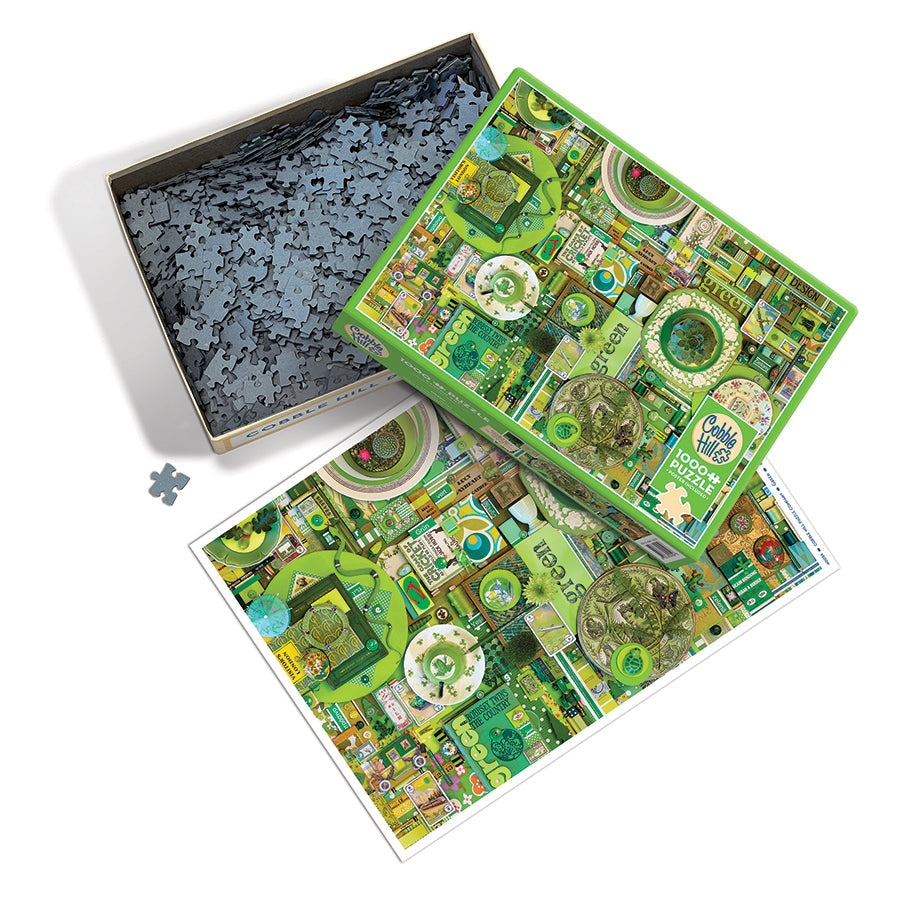 cobble-hill-1000-piece-green-puzzle-1000-teile-gr-ne-collage image 3