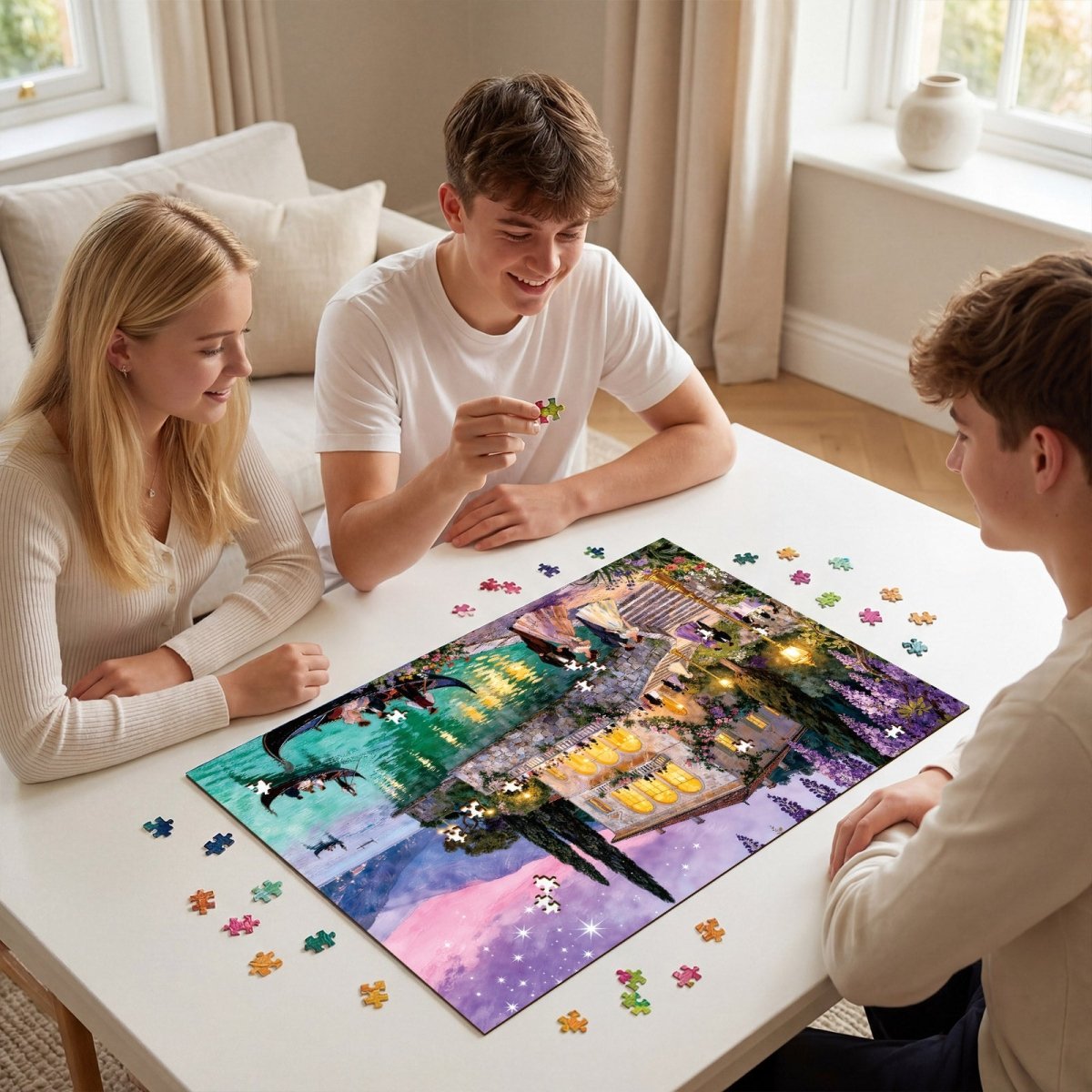 kaayee-starlit-lakeside-ball-puzzle-1000-teile-eco-white-board image 8