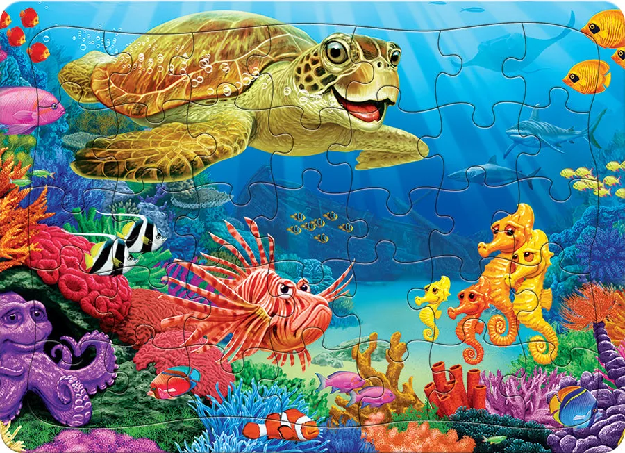 cobble-hill-tray-puzzles-undersea-turtle-puzzle-35-teile-meer image 1
