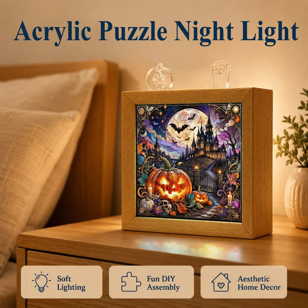 kaayee-halloween-manor-nachtlicht-holzrahmen-acryl image 7