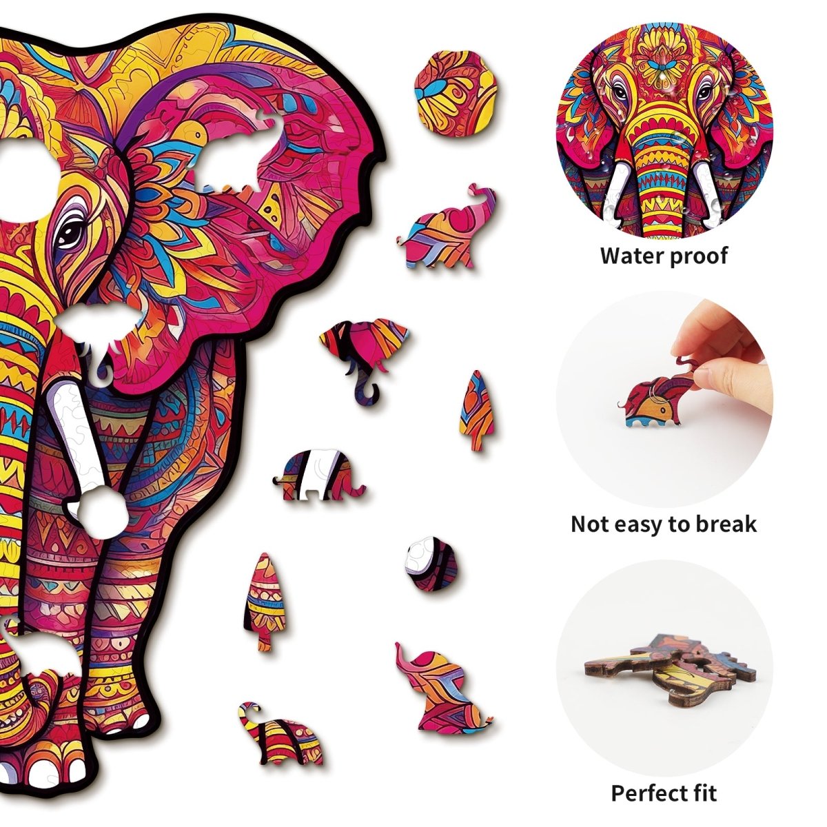 kaayee-wooden-mandala-elephant-holzpuzzle-mittel-bunt image 2