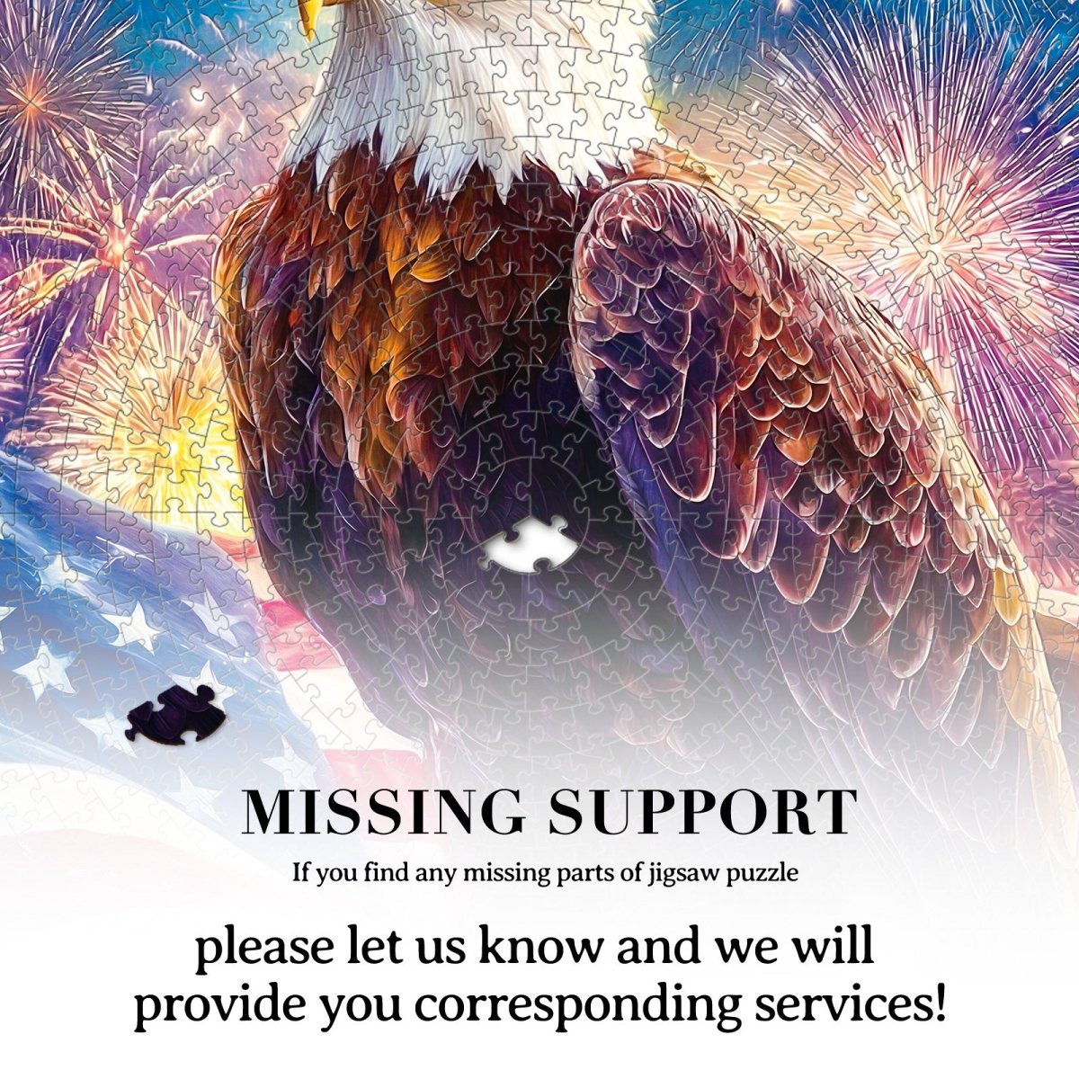 kaayee-cardboard-puzzle-bald-eagle-flag-1000-teile-rund image 7