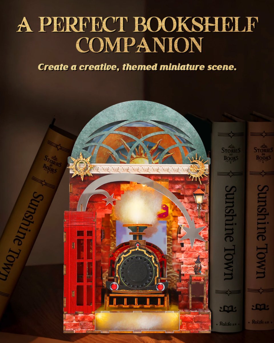 kaayee-book-nook-enchanted-express-miniatur-zug-holzbausatz image 6