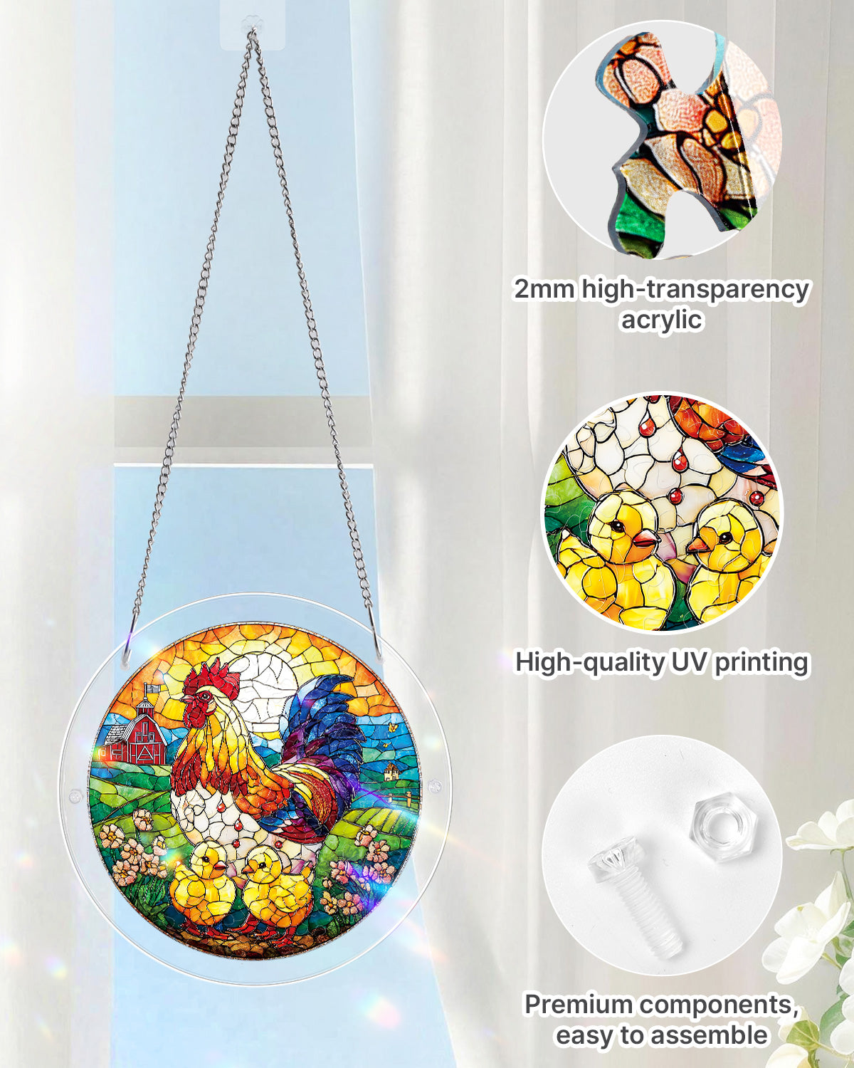 kaayee-golden-dawn-rooster-suncatcher-puzzle-small image 4