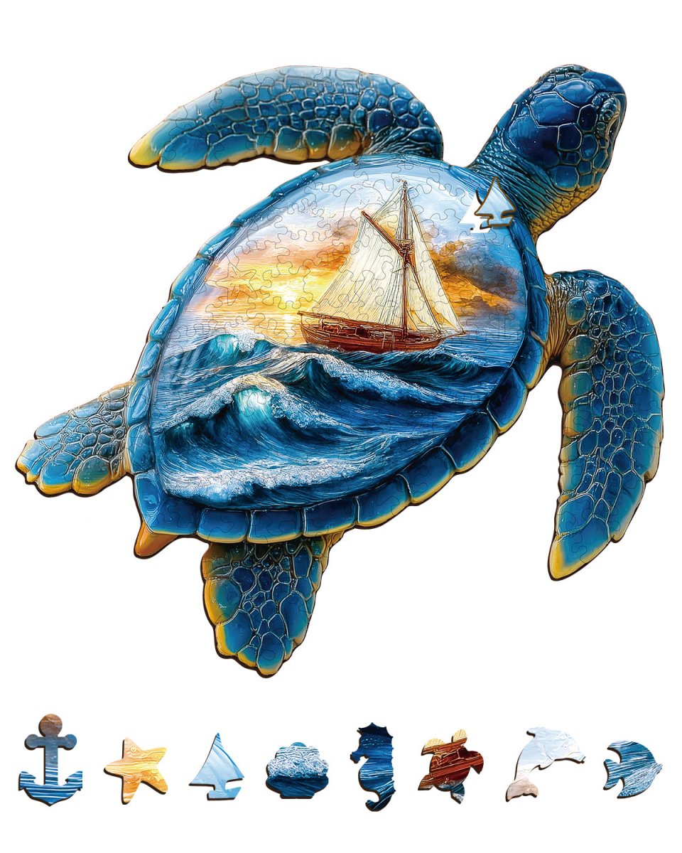 kaayee-wooden-puzzle-wave-voyager-schildkr-te-holz-medium image 2