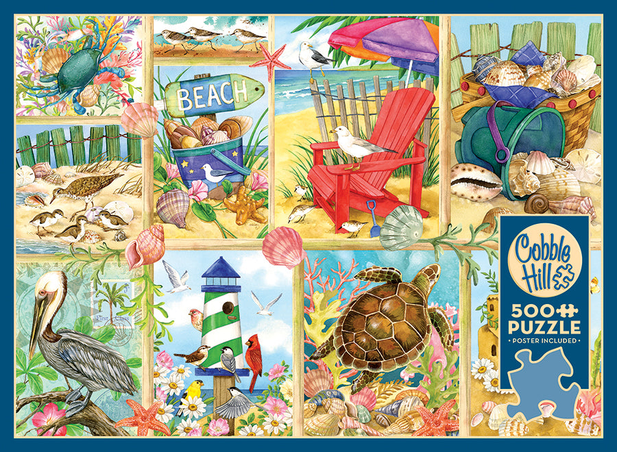 cobble-hill-day-at-the-beach-500-teile-puzzle-strand-collage image 4