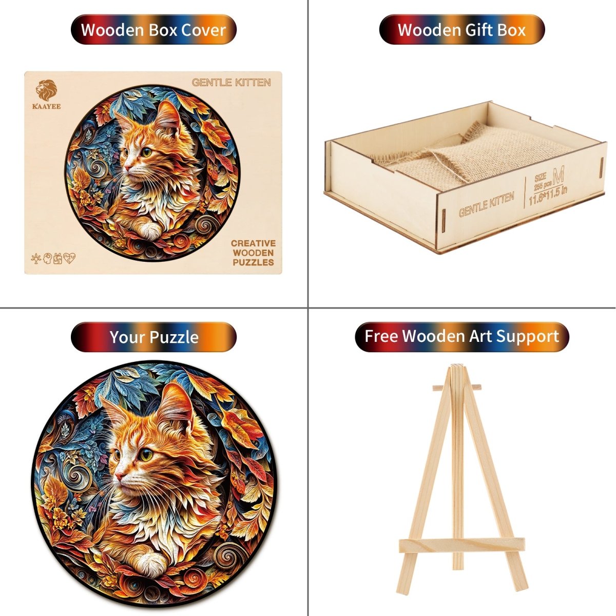kaayee-wooden-puzzle-gentle-kitten-holzpuzzle-katze-medium image 3