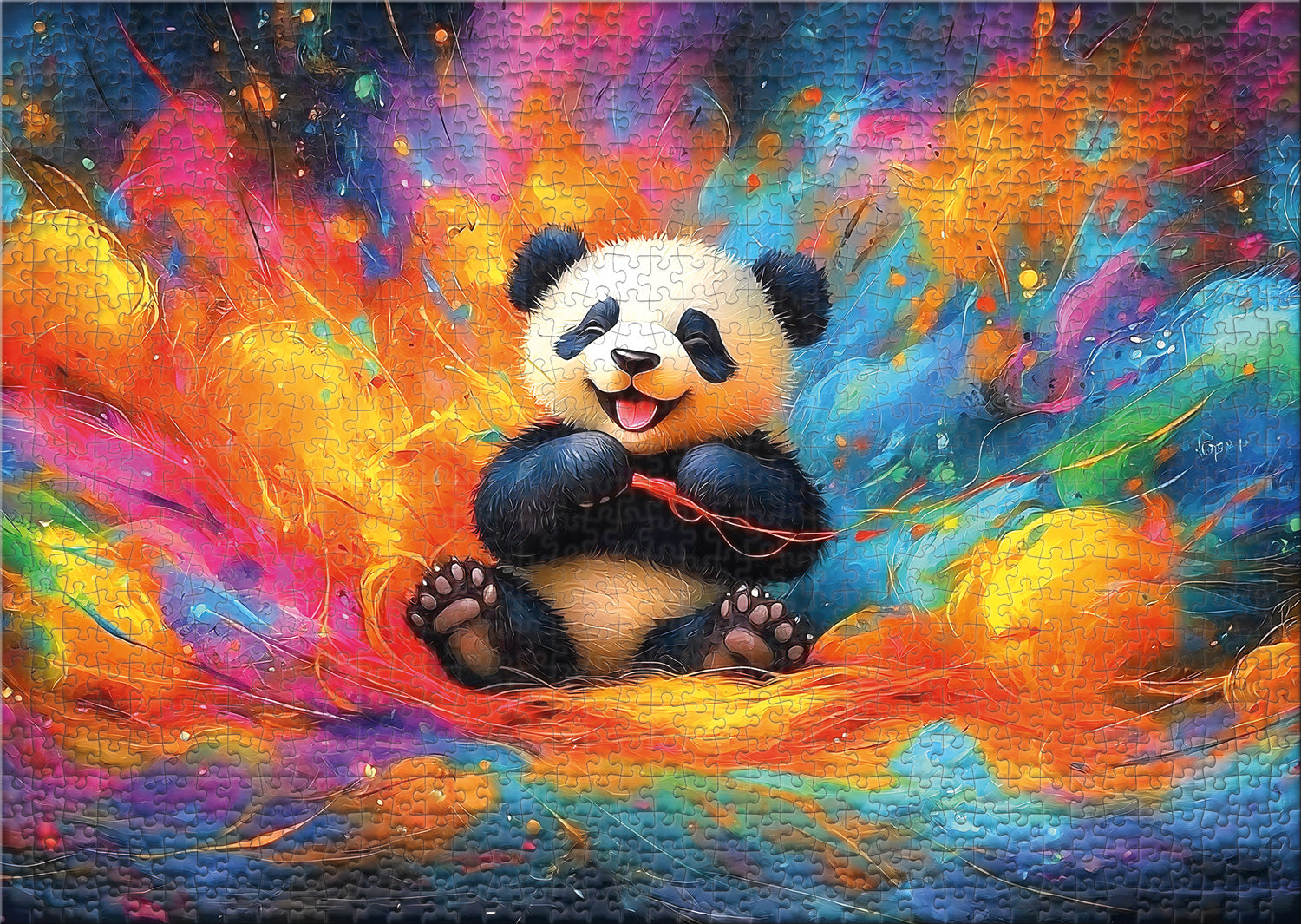 ulmer-puzzleschmiede-puzzle-1000-teile-the-dreaming-panda-tierkunst image 2