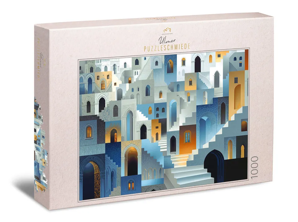 ulmer-puzzleschmiede-mediterranes-labyrinth-puzzle-1000-teile image 1