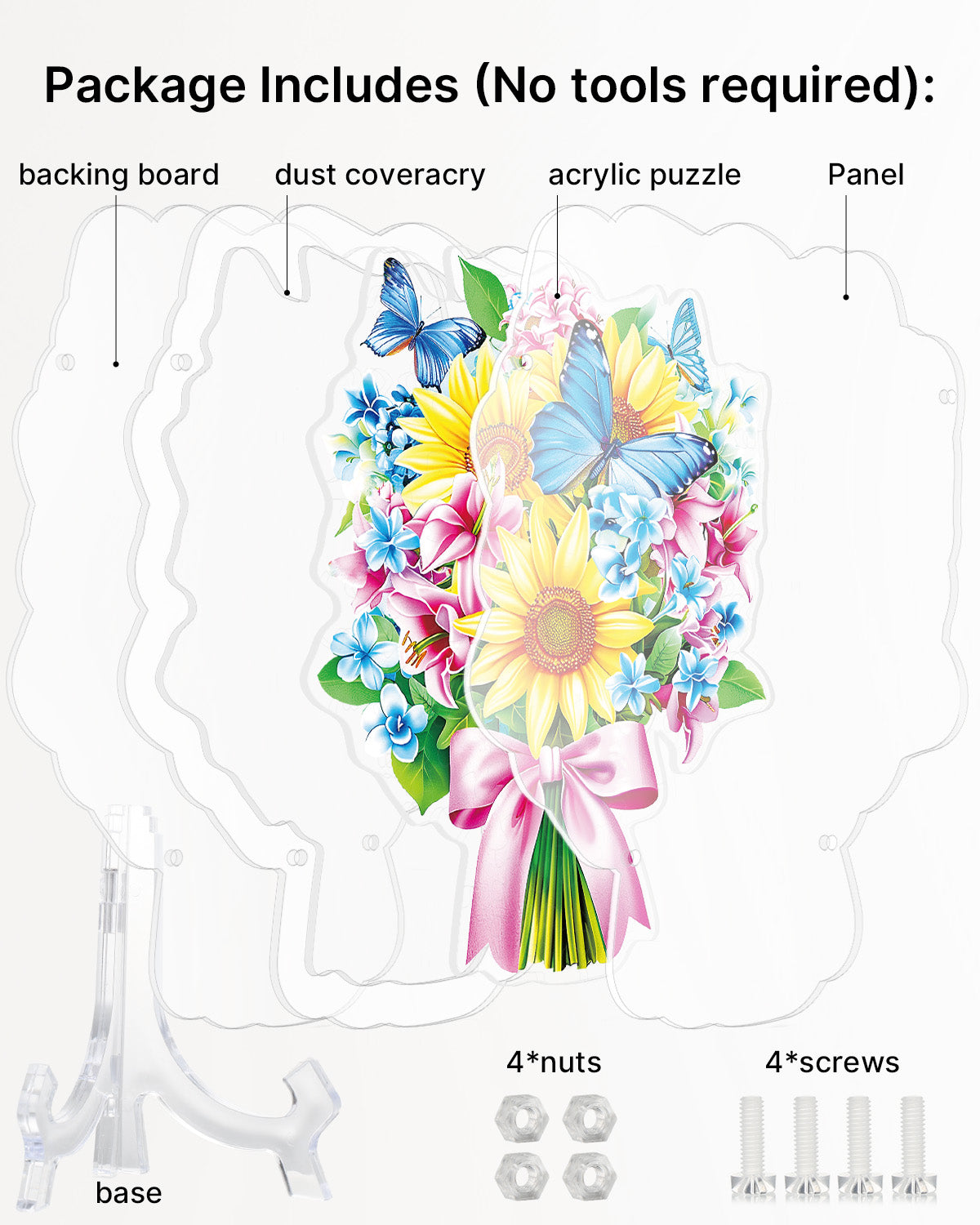 kaayee-suncatcher-puzzle-sunflower-butterfly-acrylaufsteller image 6