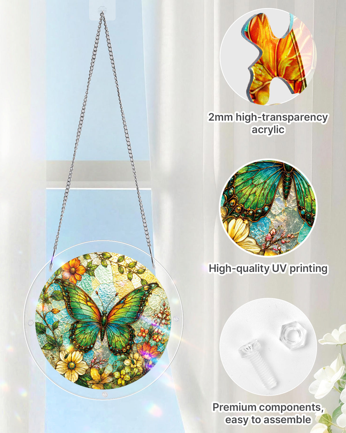 kaayee-emerald-butterfly-suncatcher-puzzle-acryl-schmetterling-m image 4