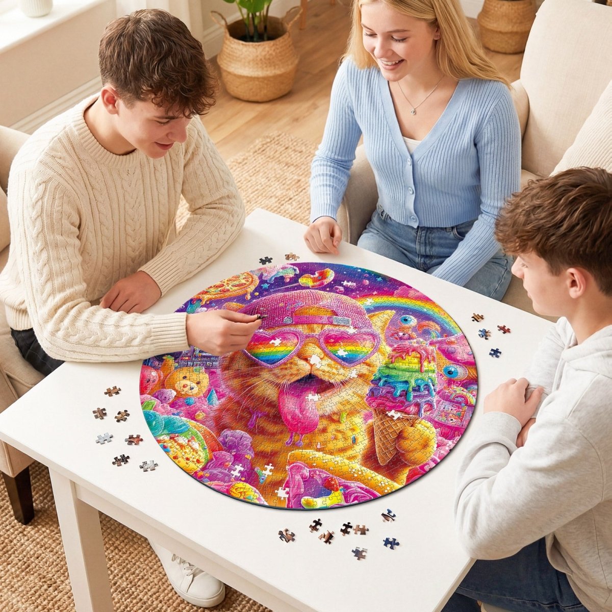 kaayee-cardboard-puzzle-1000-teile-candy-pop-cat-eco-white-board image 8