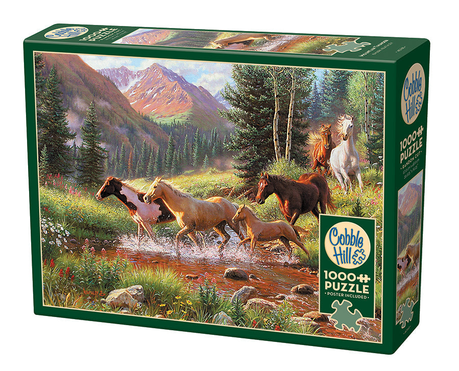 cobble-hill-mountain-thunder-1000-teile-puzzle-pferde image 1