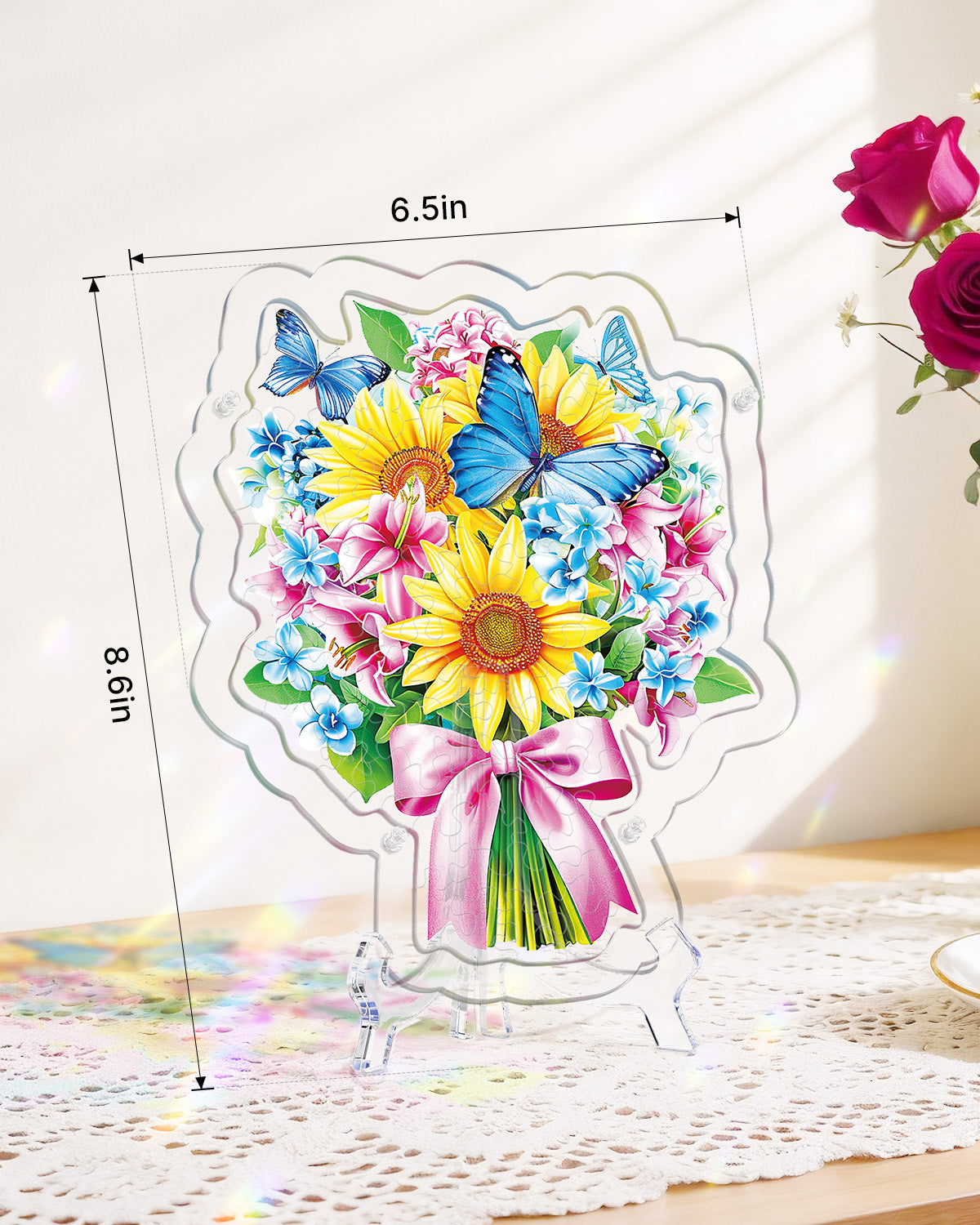 kaayee-suncatcher-puzzle-sunflower-butterfly-acrylaufsteller image 4