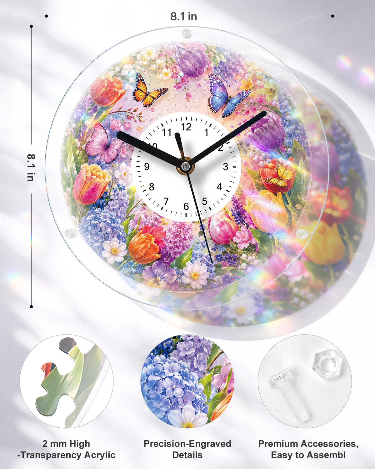 kaayee-clock-kit-tulips-of-spring-puzzle-uhr-acryl-regular image 3