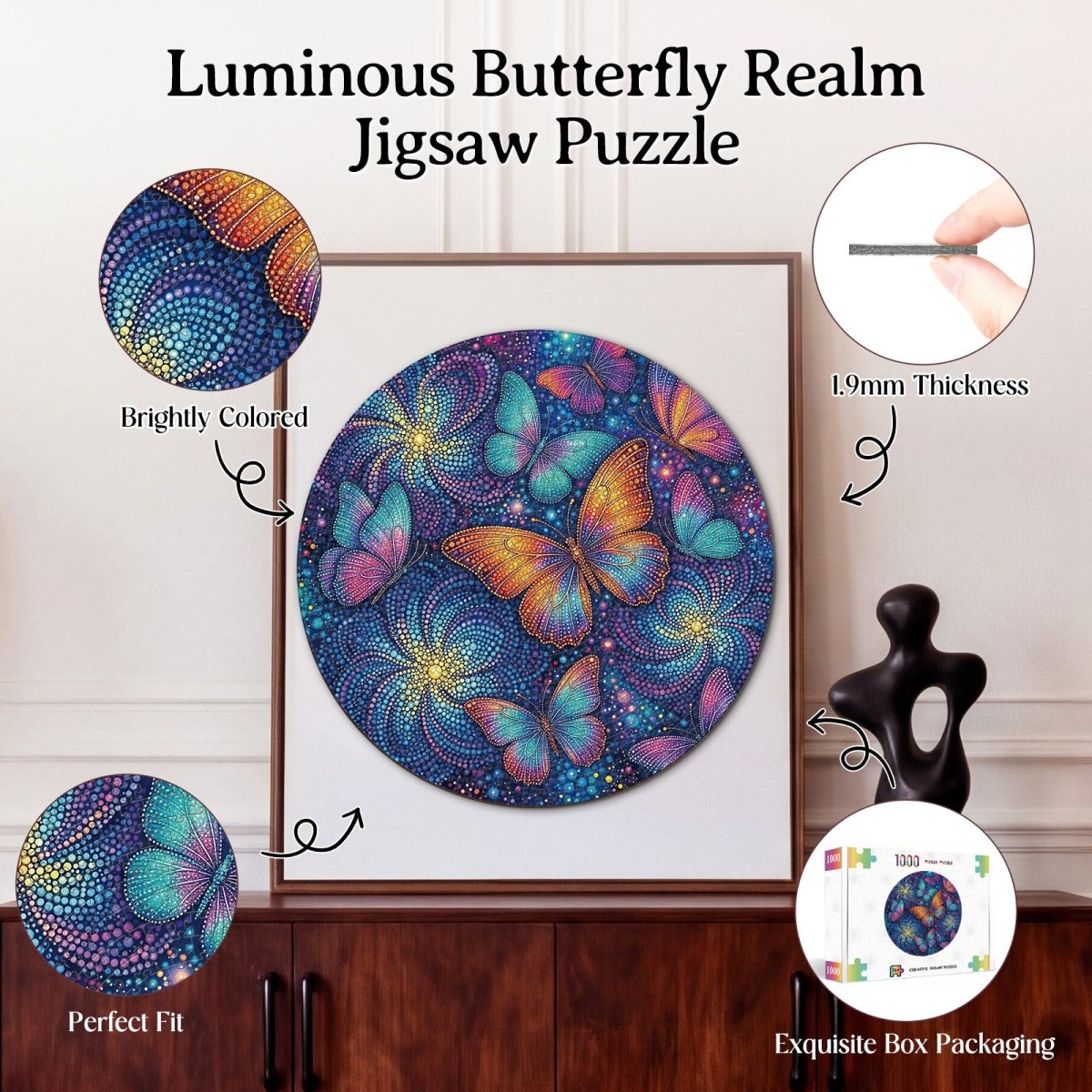 kaayee-cardboard-puzzle-luminous-butterfly-realm-1000-teile image 3