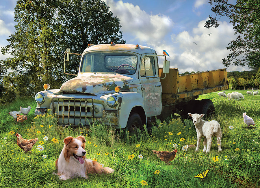 cobble-hill-sheep-field-puzzle-1000-teile-schafe-weide-sommer image 2